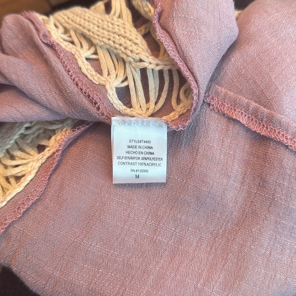 Purple and Cream Flowy Bohemian Tank - Picture 5 of 5